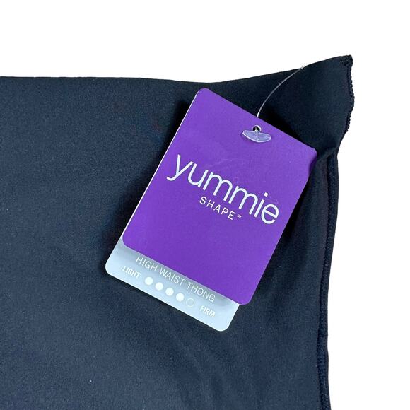 YUMMIE Hidden Curves High Waist Thong Shapewear Black Size XL NWT Shaping - Picture 3 of 8